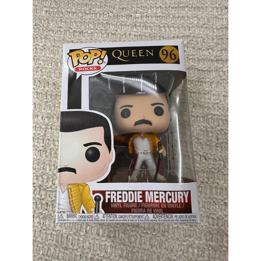 Funko Pop Freddie Mercury 96 Queen Vinyl Figure‎ Yellow Jacket Rocks Music Toy